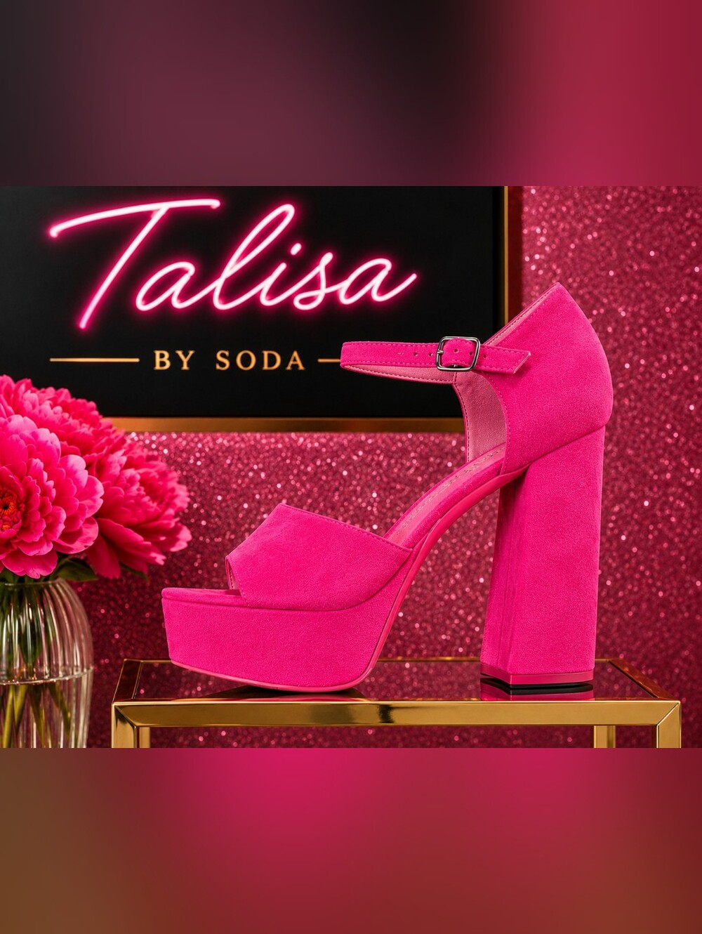 SODA “Talisa” Hot Pink Platform Heels – Women’s Size 10 – New in Box